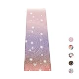 Love Generation Full Colour design yogamat, 3,5 mm natuur rubber met microvezel toplaag, anti-slip, extra goede grip bij transpiratie, machinewasbaar, ideaal voor hot yoga, bikram en ashtanga. (Cosmic Roze)