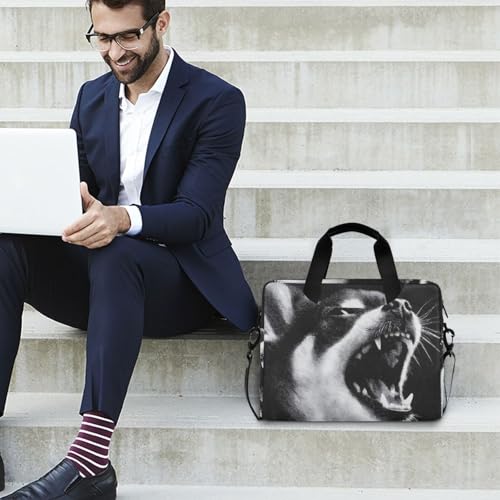 Bolso para portátil con estampado de perro enfadado miniatura 3