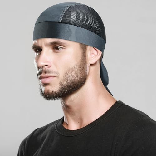 Image of Skull Caps for Men Cooling Bandana Cap Helmet Liner Hat Running Beanie