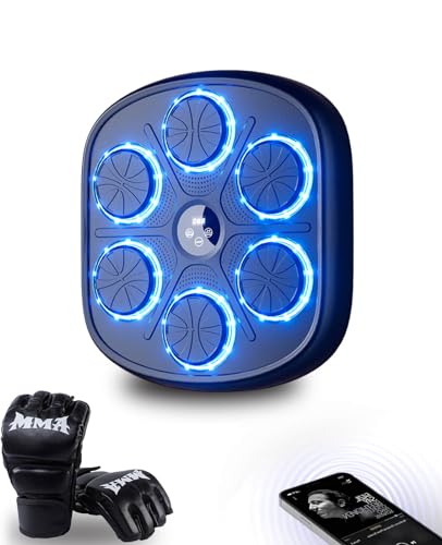 ROIPXM Music Boxing Machine for Adults, Boxing Machine Wall Mounted Music with Gloves, Boxing Music Workout Machine for Home, Indoor and Gym