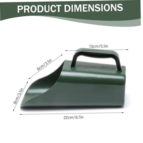 Pala de mano multiuso para jardín con colador, verde oscuro miniatura 5