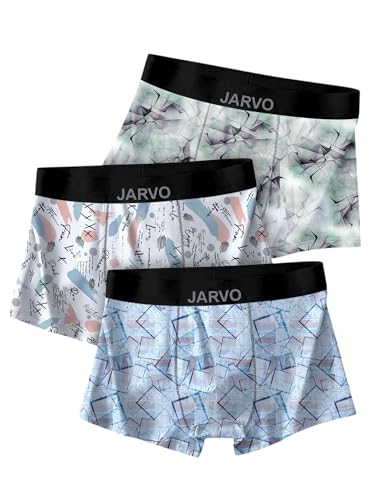 Image of JARVO Men's Extra Thin Elastic Underwear Long Comfortable Ice Silk Breathable Comfort Brief-Boxer-Trunks Imported Material Pack of 3