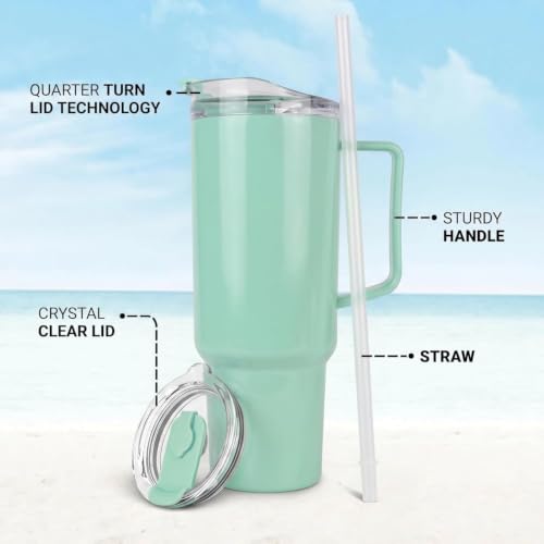 Image of 1800ML Large Capacity Plastic Tumbler with Handle & Straw | BPA Free Reusable Water Cup | Leakproof Lid | Travel Mug for Hot & Cold Drinks | Office, Gym (Multicolor)