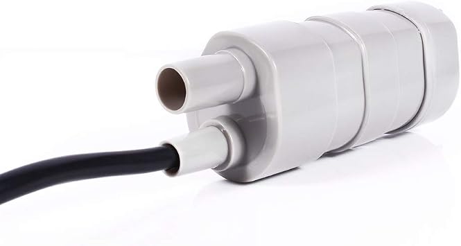 DC 12V Submersible Water Pump High Power Brush Motor Mini Submersible Pump 5M Pumping Head Low Noise Design for Garden Fountain Aquarium Rockery Water Feature Gray