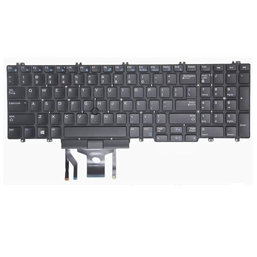 Clavier Dell Precision 7530 US noir pour remplacer vos touches usées