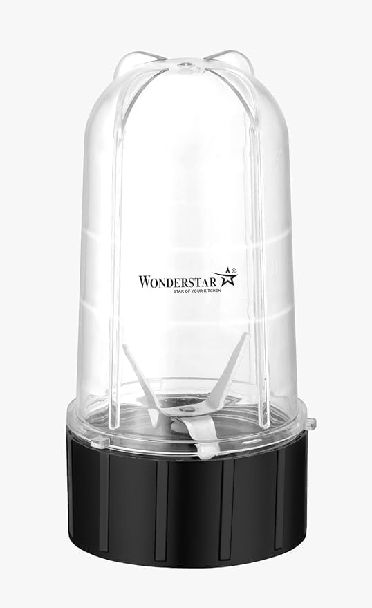 Wonderstar Nutri Blender Jar, 500ml Capacity, Black Base with Clear Container||compatible for wonderchef nutri blend mixers ||match and buy