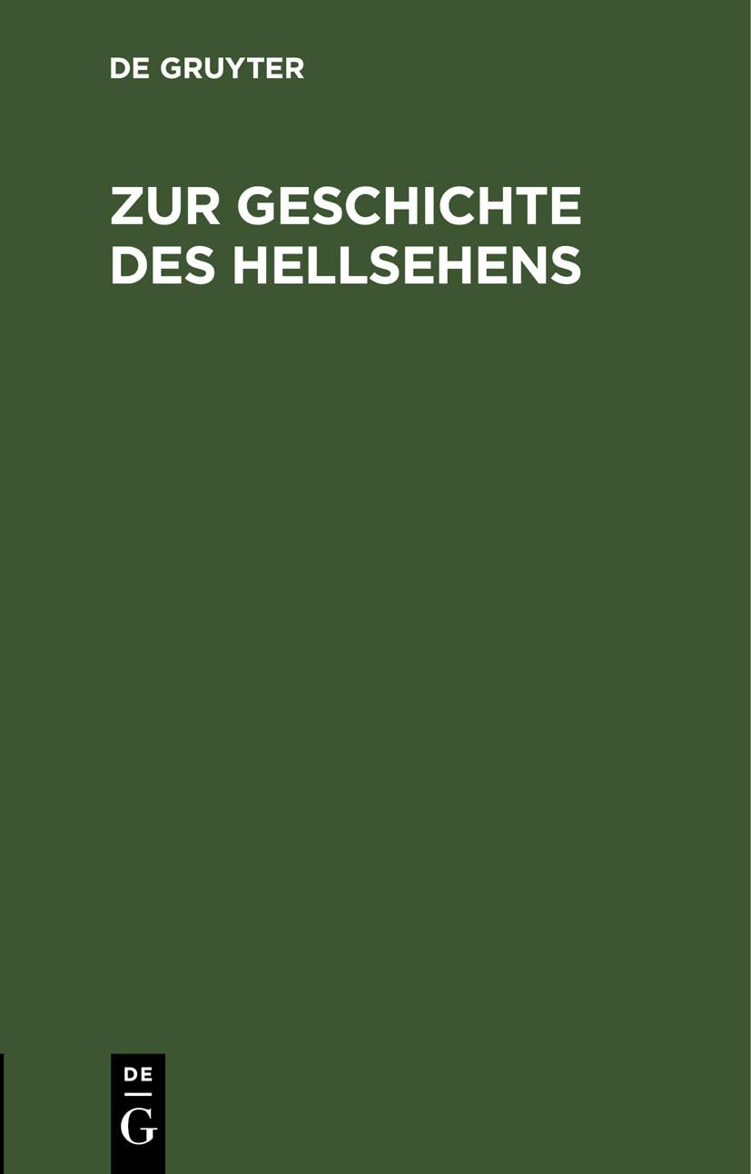 Zur Geschichte des Hellsehens: Offenes Sendschreiben an Dr. H. Hoffmann von Nödelheim als Erwiederung auf seine Schrift: Die Somnambüle von Beienheim, 1843