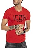 Acquistabile in vari colori Redbridge T-Shirt da Uomo Manica Corta Cotone Icon Maglietta Scollo Rotondo Rosso M