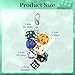 Gjinxi 8 Ball Dice Bag Charm Keychain, Cute Y2K Keychain Fashion Handbag Charm Accessory Key Chain with Carabiner Clip for Women Men Keys Bags Jeans