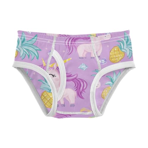 Wusikd Cute Unicorns Boys' Underwear Cotton Pineapples Diamonds Boys Briefs Soft Toddler Underwear 2T