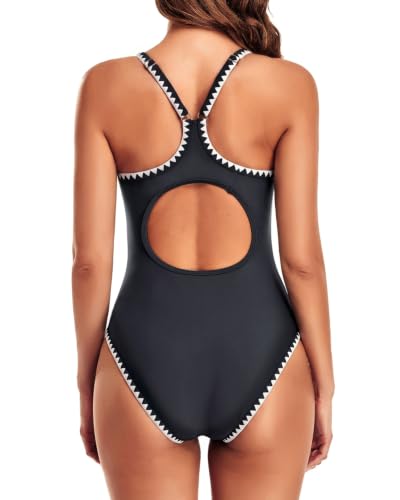 Image of Tempt Me Athletic One Piece Swimsuits for Women | Training, Sport, Racerback, Keyhole, Adjustable straps, Full coverage