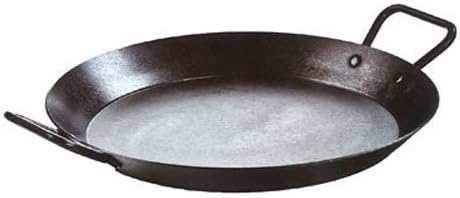 LODGE 38.1 cm / 15 inch Pre-Seasoned Steel Round Skillet / Frying Pan
