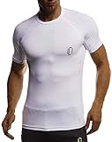 HOCHWERTIGE VERARBEITUNG: Das stylische weiße Männer Sport-Shirt in tollem und außergewöhnlichem Design. Das Material des Herren T-Shirts wird aus leichten aber dennoch hochwertigen Stoffen (hohe Qualität) hergestellt und sorgt für ein angenehmes Gefühl.