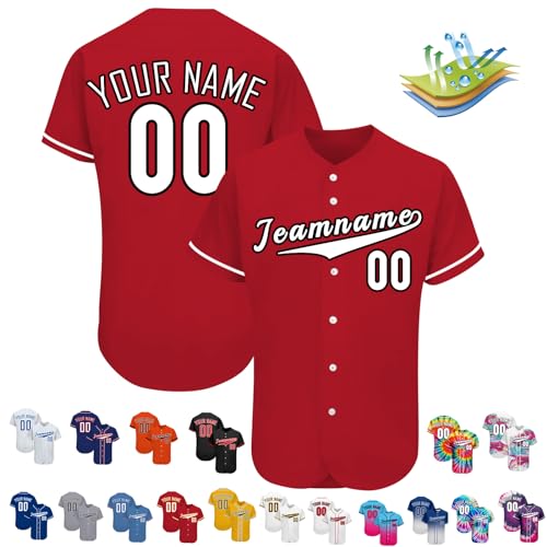 Camisetas de beisebol personalizadas com número de nome personalizável uniforme esportivo presentes