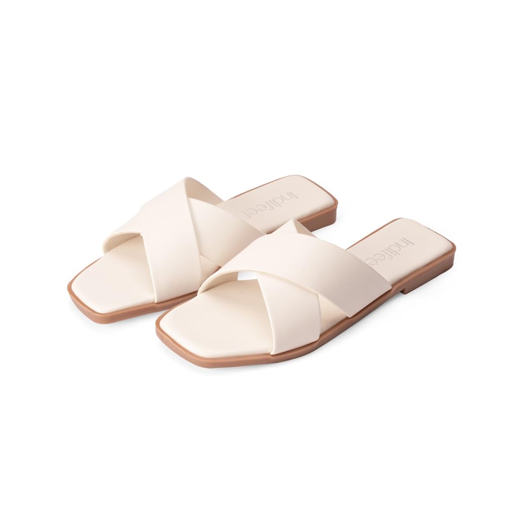 Indifeet Flats for Women Womens Stylish Flat Sandal Woman Latest Footwear Sandals Ladies Fancy Design Slippers Female Open Toe Trendy Foot Wear Girls Best Comfortable Strap Slipper White (B0D2K64SVX) Amazon Price History, Amazon Price Tracker