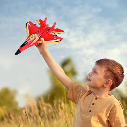 Remote Control Airplane, LED Lights RC Plane, RC Plane Kit, Educational Aircraft Toy, Waterproof RC Plane, 2.4GHz RC Flying Toy, Remote Control Flying Toy, Outdoor RC Airplane, RC Plane for Kids - Image 3