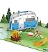 Produktbild papercrush® Pop-Up Karte Camping mit Wohnwagen - 3D Geburtstagskarte oder Geldgeschenk für Camper, Lustiges Camping Geschenk für Frauen und Männer, Gutschein für Campingplatz oder Reise