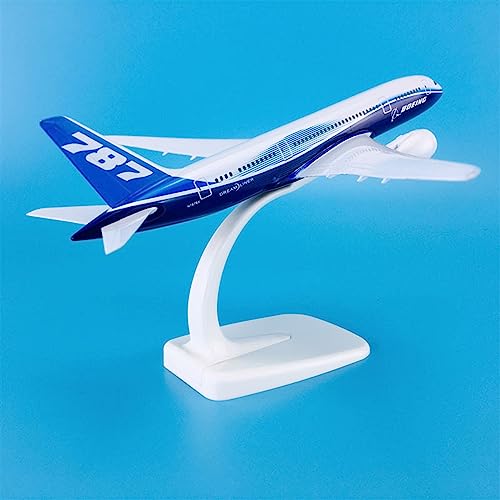 Avión Boeing B787 miniatura 18 cm escala 1:300 adorno de metal para despacho de pilotos 6