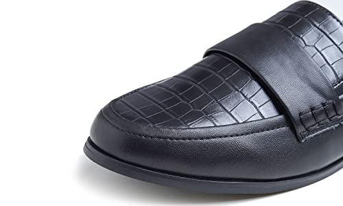 Image of FEVERSOLE Women's Fashion Dress Comfort Low Heel Office Penny Loafer Flats