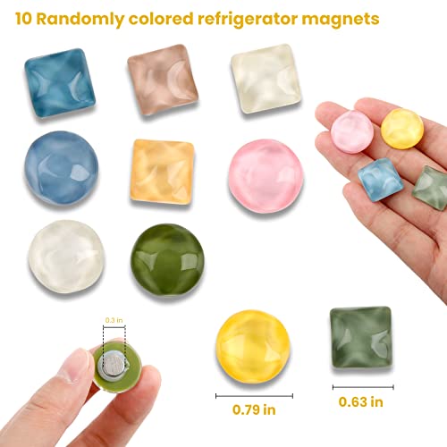 10 Pcs Transparent Round And Square Water Ripple Fridge Magnets, Crystal Fridge Magnets Decoration For Crafts, Fridge Magnets For The Kitchen, Office Whiteboard, Cabinet, And Dishwasher #TOP1