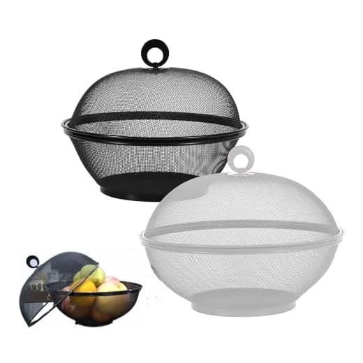 QWXOSR Gray Mesh Fruit Baskets with Lids for Fruits, Restaurant Kitchen Produce Containers (2 Pack: 2 Fruit Baskets+2 Lids)