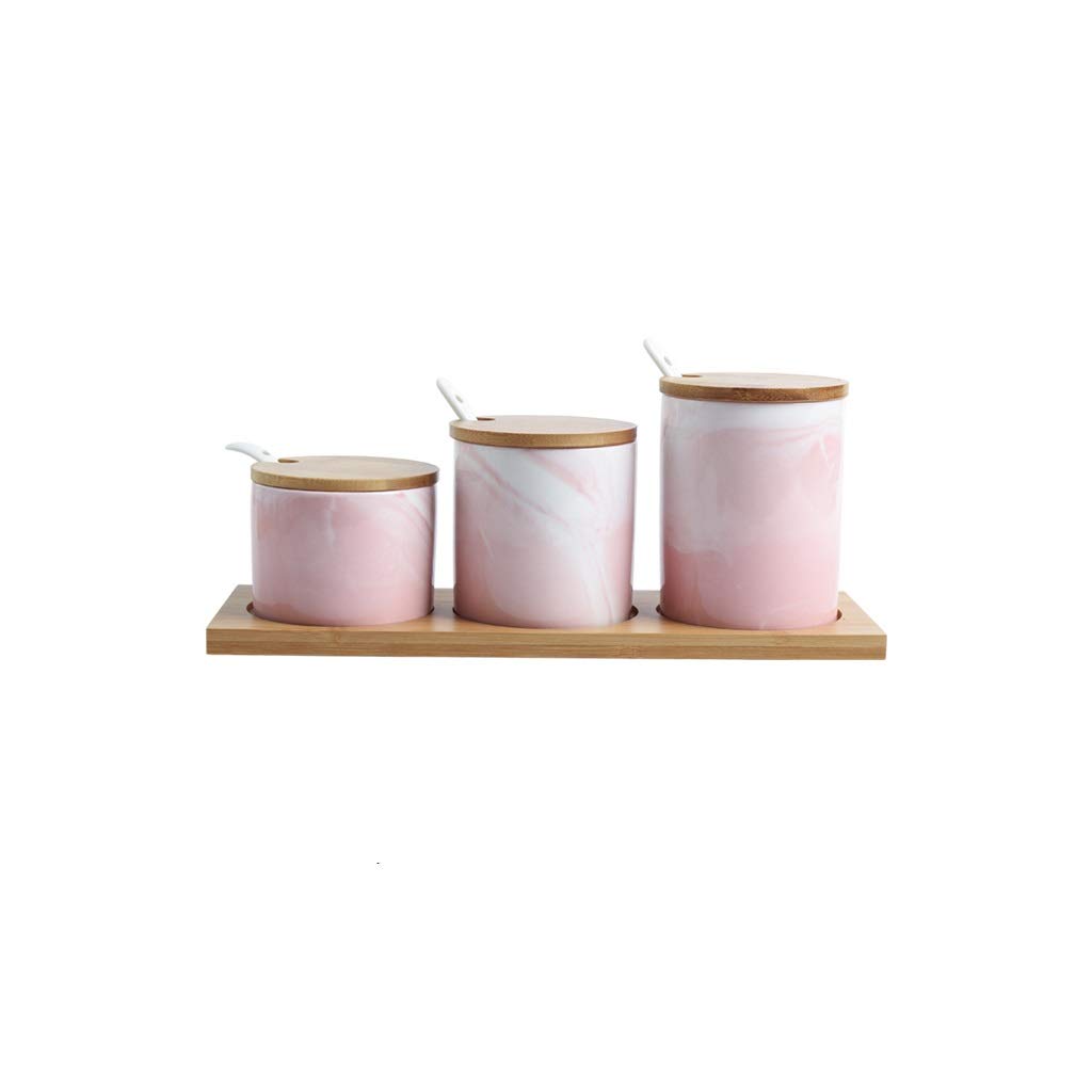 Assaisonnement bocal céramique marbre rose boîte à épices design
