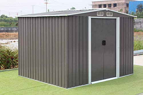 image for Kinbor Garden Tool Storage Shed Outside Building Shed 8x6 Feet Outdoor