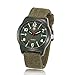 Gosasa Unisex Military Watches Sport Textile Nylon Strap Stylish Men Watch Luminous Fashion Watches Analog Display Quartz Waterproof Casual Wristwatch (G-Green)