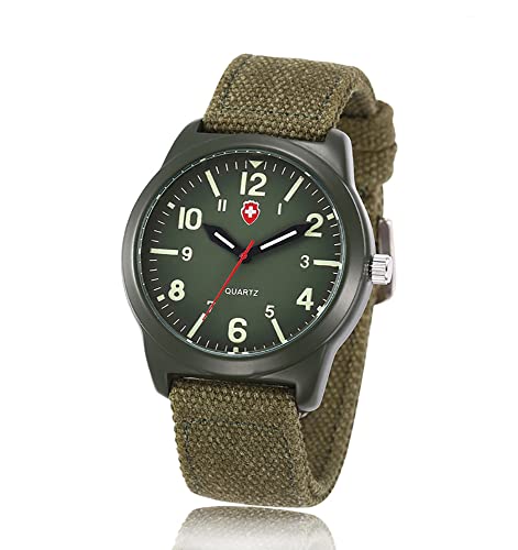 Image of Gosasa Unisex Military Watches Sport Textile Nylon Strap Stylish Men Watch Luminous Fashion Watches Analog Display Quartz Waterproof Casual Wristwatch