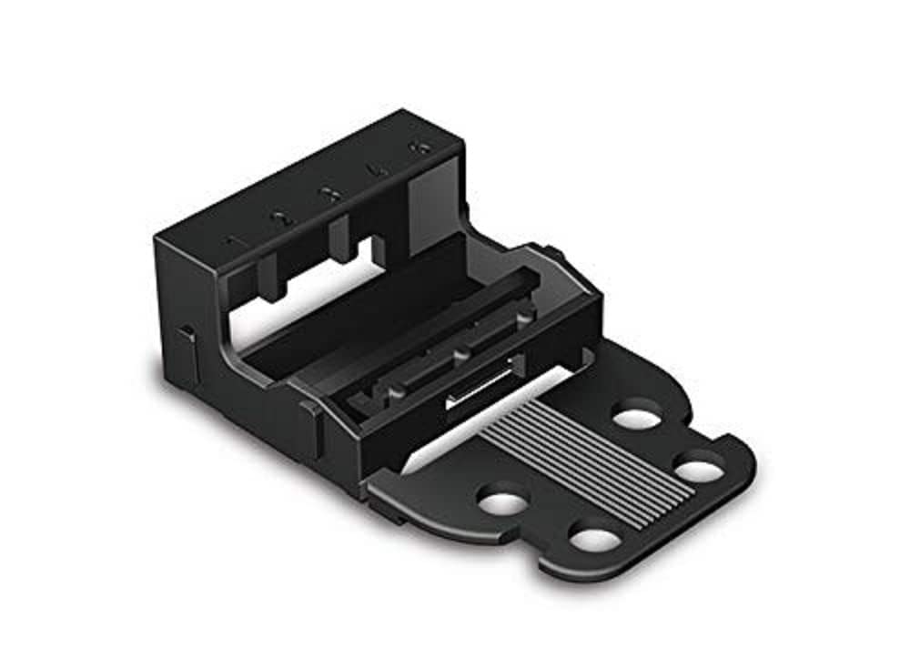 Wago Black 5 Way Mounting Carrier, 4Mm, Snap In Mount, Vertical,