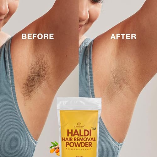 Image of Wax Powder For Women - Haldi Powder For Hair Removal | 5 Min Full Body Wax Powder For Men & Women For All Skin Types | Turmeric Facial Wax, Hair Removal Powder