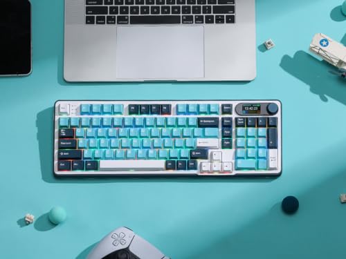 Image of RK ROYAL KLUDGE S98 Mechanical Keyboard w /Smart Display & Knob, Top Mount 96% Wireless Mechanical Keyboard BT /2.4G /USB-C, Hot Swappable, Software Support, Massive Battery, 98 Keys