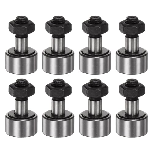HARFINGTON 8pcs CF8 Cam Follower KR19 Needle Roller Bearing M8x1.25mm Male Thread 19mm Roller Diameter Stud Type 10mm Roller Width Miniature Track Roller Bearings