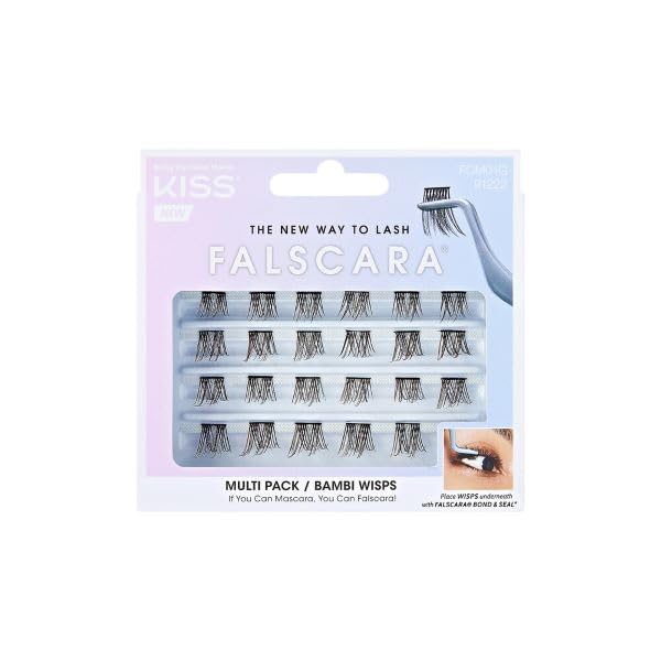 KISS Falscara Eyelash Wisp Multi - Bambi, Black, 24 count (Pack of 1)