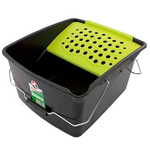Vaschetta da 16 litri con manico e griglia per