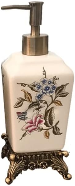 soap Dispenser,Bathroom Accessories, European Luxury Ceramic Liquid Soap Dispensers Soaps Pumps Hand Sanitizer Bottle Bath Accessories Soaps Pump Dispensers, 350ml/11.8oz (Color : B)