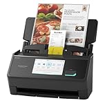 ScanSnap iX2500 Wireless or USB High-Speed Cloud Enabled Document, Photo & Receipt Scanner with Large Touchscreen and 100 Page Auto Document Feeder for Mac or PC, Black