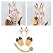 Kangnice Fashion Giraffe Costume Accessories Ears Hooves Tail Plush Set for Role Play in Themed Parties Giraffe Tail