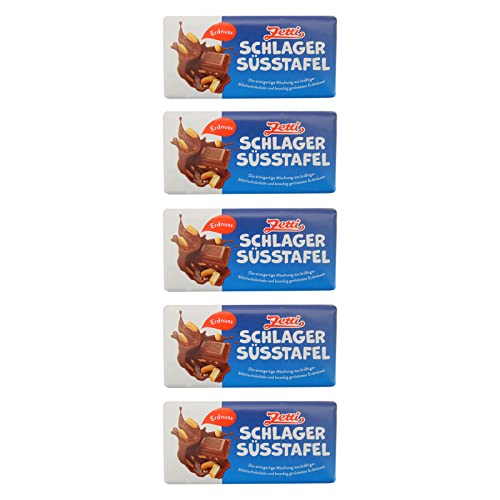 5er Pack Zetti Schlagersüsstafel Schokolade (5 x 100 g) Milchschokolade, Vollmilchschokolade