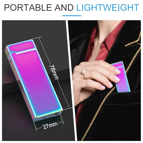 LcFun Dual Arc USB Rechargeable Pocket Lighter (Multichrome) — view 5