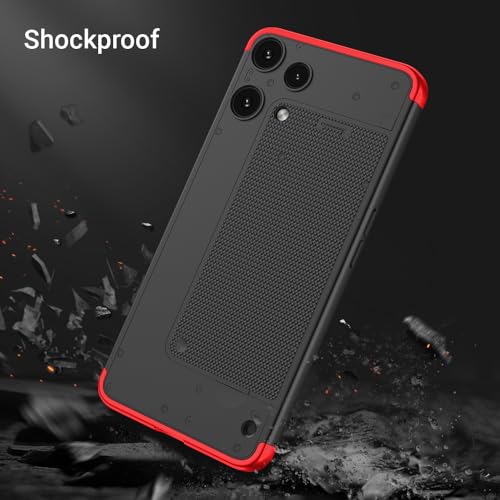 Image of Kapa Double Dip Full 360 Protection Back Case Cover for Nothing Phone 3A LITE (Red,Black)
