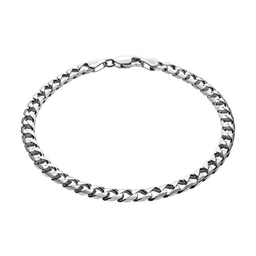 STERLL Pulsera de plata maciza 925 para hombre, ideal como regalo para marido o amigo, con caja de regalo
