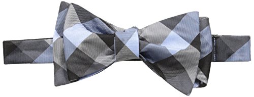 Tommy Hilfiger Men's Buffalo Tartan Self Tie Bow Tie, Black, One Size