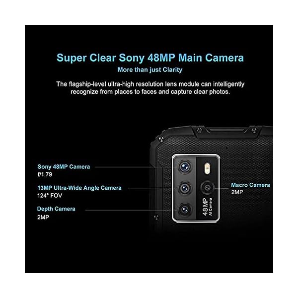 Rugged Smartphone,OUKITEL WP10 5G Unlocked Phones,6.67''FHD+8000MAH Battery 18W Fast Charge,8GB+128GB Android 10,48MP AI Camera,Fingerprint/Face ID/NFC,Waterproof Cell Phone Global Version Black