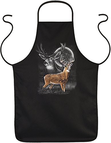 Grillschürze für Männer - Hirsch im Vollmond - Jäger Grill Koch Küchenschürze Schürze Männer Geschenke geil bedruckt Cover