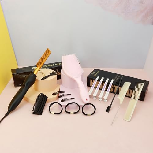 Set de peine eléctrico para cabello con 15 piezas miniatura 4