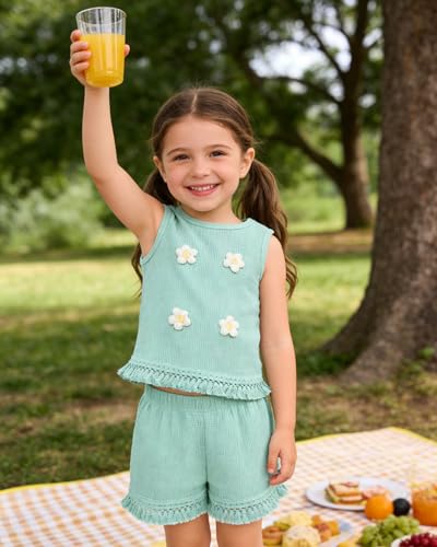 Image of Kids Toddler Girl Summer Clothes Letter Printed T-Shirt Top＋ Floral Skirt 2pcs Girl's Skirt Set