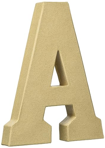 Clairefontaine ES Décopatch AC852C - Soporte de papel marrón maché 15,7 x 2,5 x 20 cm, Letra mayúscula A