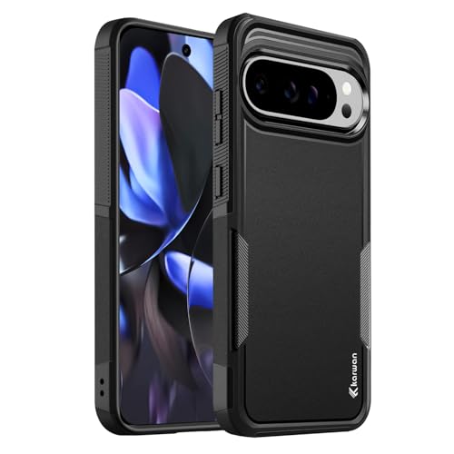 Image of KARWAN Shockproof Back Case Cover Compatible with Google 9 /10 Proxl, Heavy Duty Case with 360 Degree Camera Protection, Dual Layer Rugged Bumper Protection Cover with Matte Finish (Black)