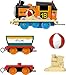 Thomas & Friends Motorized Toy Train Beachy Nia Battery-Powered Engine with Beach Ball Cargo for Preschool Kids Ages 3+ Years